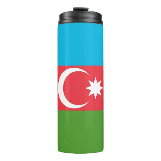 Thermische Tumbler met vlag van Azerbeidzjan Thermosbeker (Voorkant)