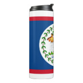 Thermische Tumbler met vlag van Belize Thermosbeker (Gedraaid links)