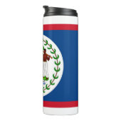Thermische Tumbler met vlag van Belize Thermosbeker (Geroteerd rechts)