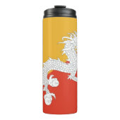 Thermische Tumbler met vlag van Bhutan Thermosbeker (Voorkant)