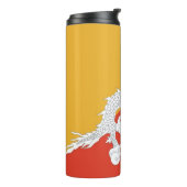 Thermische Tumbler met vlag van Bhutan Thermosbeker (Gedraaid links)