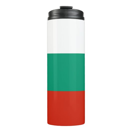 Thermische Tumbler met vlag van Bulgarije Thermosbeker (Voorkant)