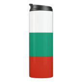 Thermische Tumbler met vlag van Bulgarije Thermosbeker (Geroteerd rechts)