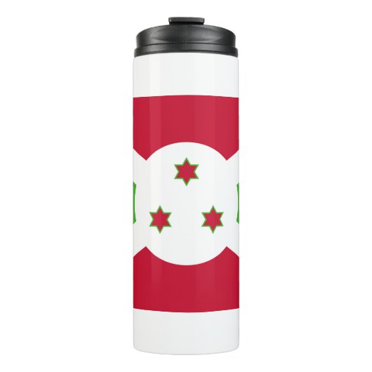 Thermische Tumbler met vlag van Burundi Thermosbeker (Voorkant)