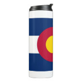 Thermische Tumbler met vlag van Colorado State, US Thermosbeker (Gedraaid links)