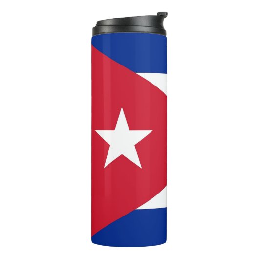 Thermische Tumbler met vlag van Cuba Thermosbeker (Gedraaid links)