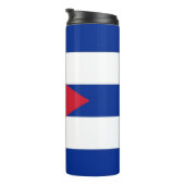 Thermische Tumbler met vlag van Cuba Thermosbeker (Geroteerd rechts)