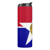 Thermische Tumbler met vlag van Dallas Thermosbeker (Gedraaid links)