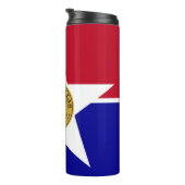 Thermische Tumbler met vlag van Dallas Thermosbeker (Geroteerd rechts)