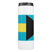 Thermische Tumbler met vlag van de Bahama's Thermosbeker (Achterkant)