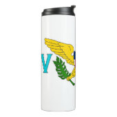 Thermische Tumbler met vlag van de Maagdeneilanden Thermosbeker (Gedraaid links)