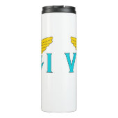 Thermische Tumbler met vlag van de Maagdeneilanden Thermosbeker (Achterkant)