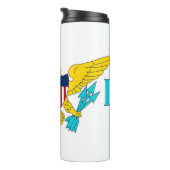 Thermische Tumbler met vlag van de Maagdeneilanden Thermosbeker (Geroteerd rechts)