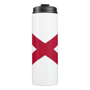 Thermische Tumbler met vlag van de staat Alabama,  Thermosbeker