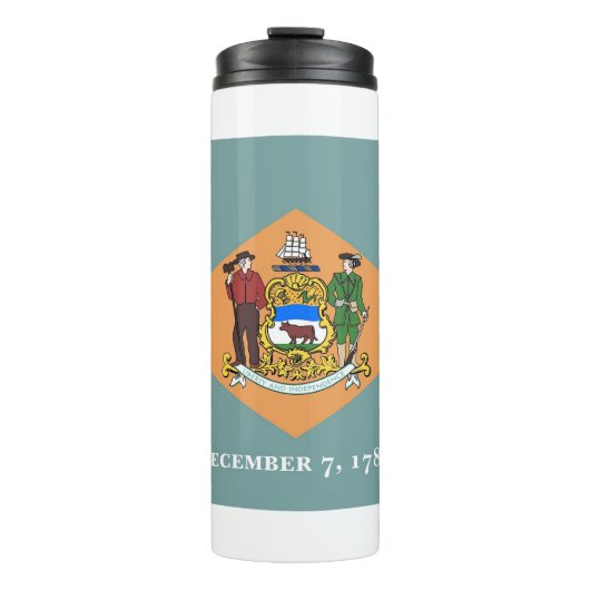 Thermische Tumbler met vlag van Delaware, Verenigd Thermosbeker (Voorkant)