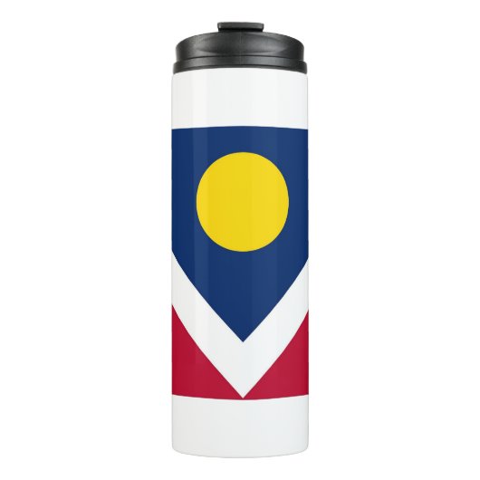 Thermische Tumbler met vlag van Denver, USA Thermosbeker (Voorkant)