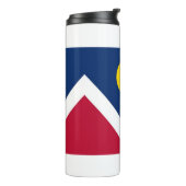 Thermische Tumbler met vlag van Denver, USA Thermosbeker (Gedraaid links)