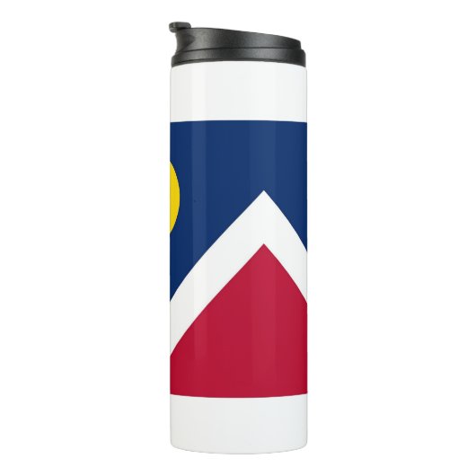 Thermische Tumbler met vlag van Denver, USA Thermosbeker (Geroteerd rechts)