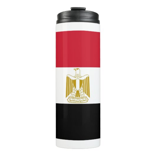 Thermische Tumbler met vlag van Egypte Thermosbeker (Voorkant)