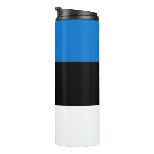 Thermische Tumbler met vlag van Estland Thermosbeker (Geroteerd rechts)