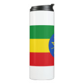 Thermische Tumbler met vlag van Ethiopië Thermosbeker (Gedraaid links)