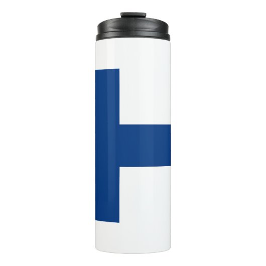 Thermische Tumbler met vlag van Finland Thermosbeker (Voorkant)