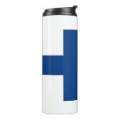 Thermische Tumbler met vlag van Finland Thermosbeker (Gedraaid links)