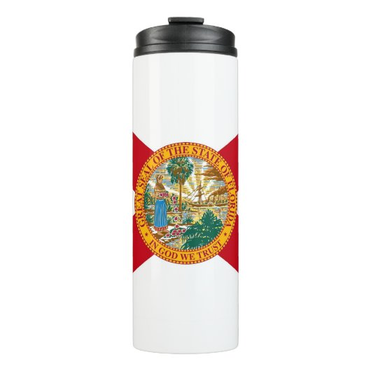 Thermische Tumbler met vlag van Florida, Verenigde Thermosbeker (Voorkant)