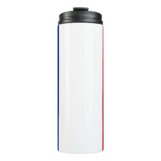 Thermische Tumbler met vlag van Frankrijk Thermosbeker (Voorkant)