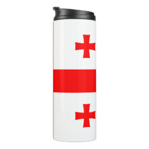 Thermische Tumbler met vlag van Georgië Thermosbeker