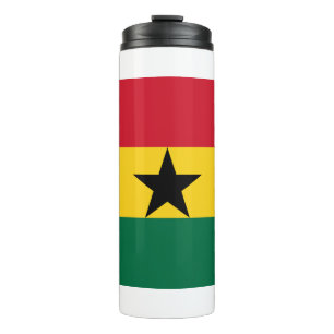 Thermische Tumbler met vlag van Ghana Thermosbeker