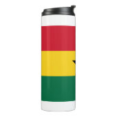 Thermische Tumbler met vlag van Ghana Thermosbeker (Gedraaid links)