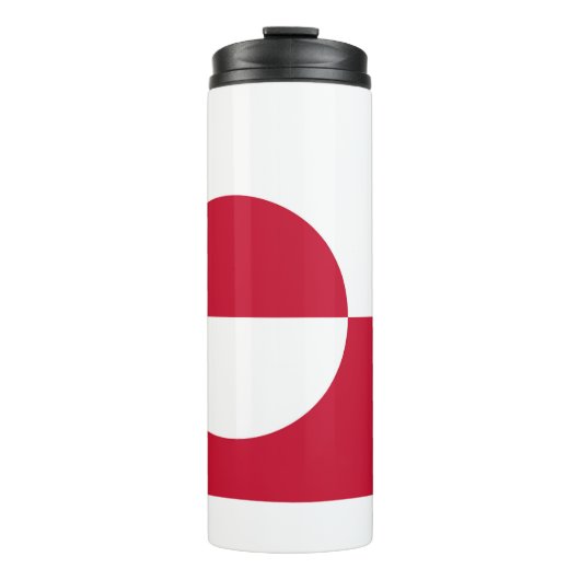 Thermische Tumbler met vlag van Groenland Thermosbeker (Voorkant)