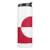 Thermische Tumbler met vlag van Groenland Thermosbeker (Gedraaid links)