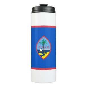 Thermische Tumbler met vlag van Guam, Verenigde St Thermosbeker