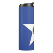 Thermische Tumbler met vlag van Houston Thermosbeker (Gedraaid links)