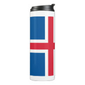 Thermische Tumbler met vlag van IJsland Thermosbeker (Gedraaid links)