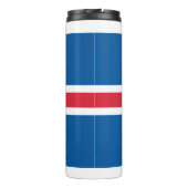 Thermische Tumbler met vlag van IJsland Thermosbeker (Achterkant)