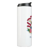 Thermische Tumbler met vlag van Illinois, Verenigd Thermosbeker (Gedraaid links)