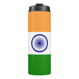Thermische Tumbler met vlag van India Thermosbeker
