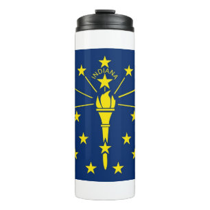 Thermische Tumbler met vlag van Indiana, Verenigde Thermosbeker