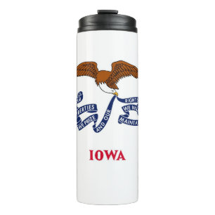 Thermische Tumbler met vlag van Iowa, USA Thermosbeker