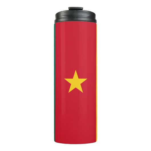 Thermische Tumbler met vlag van Kameroen Thermosbeker (Voorkant)