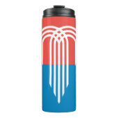 Thermische Tumbler met vlag van Kansas City Thermosbeker (Voorkant)