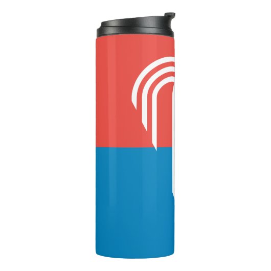 Thermische Tumbler met vlag van Kansas City Thermosbeker (Gedraaid links)