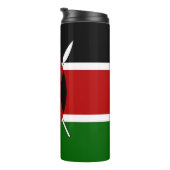 Thermische Tumbler met vlag van Kenia Thermosbeker (Geroteerd rechts)