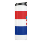 Thermische Tumbler met vlag van Kroatië Thermosbeker (Gedraaid links)