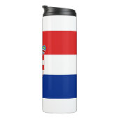 Thermische Tumbler met vlag van Kroatië Thermosbeker (Geroteerd rechts)