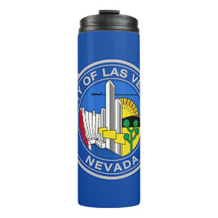 Thermische Tumbler met vlag van Las Vegas, Verenig Thermosbeker