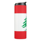 Thermische Tumbler met vlag van Libanon Thermosbeker (Gedraaid links)